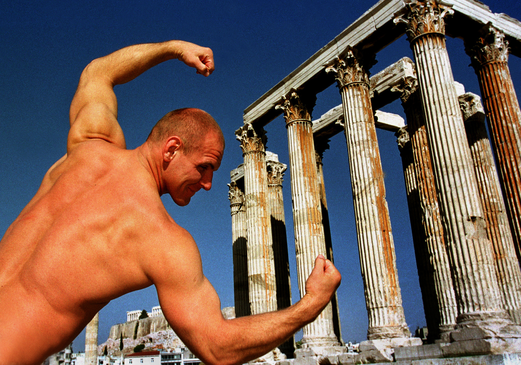Athens, (Greece). 1999. Alexander Karelin-three-time Olympic champion.
