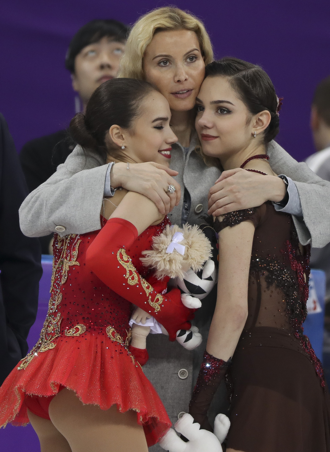 XXIII Winter Olympics, Pyeongchang 2018. Figure skating.  MEDVEDEVA Evgenia & ZAGITOVA Alina with coach Eteri Tutberidze