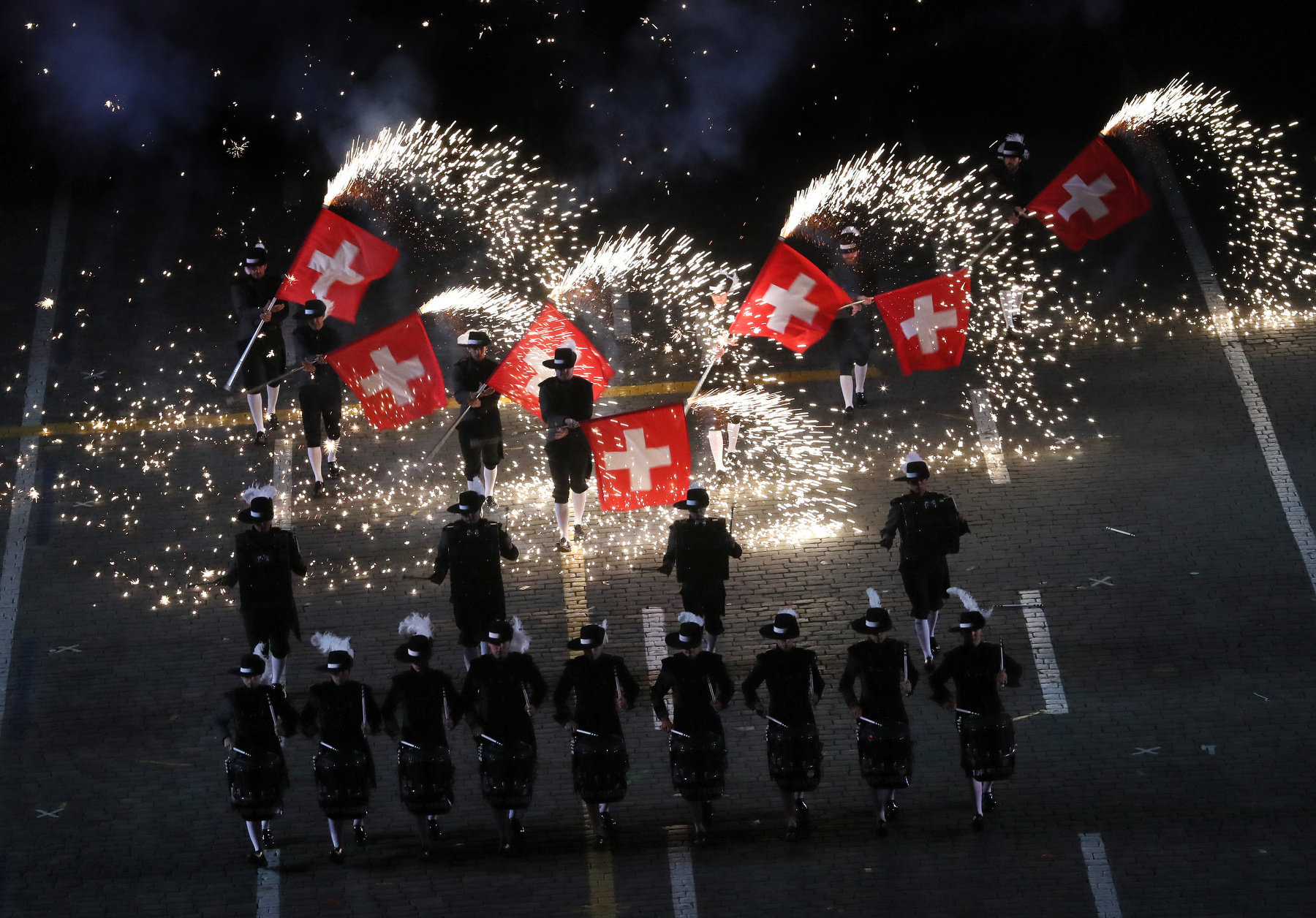 Moscow, Russia). International Military Music Festival "Spasskaya Tower". DRIVERS TOP SECRET DRUM CORPS (Switzerland).